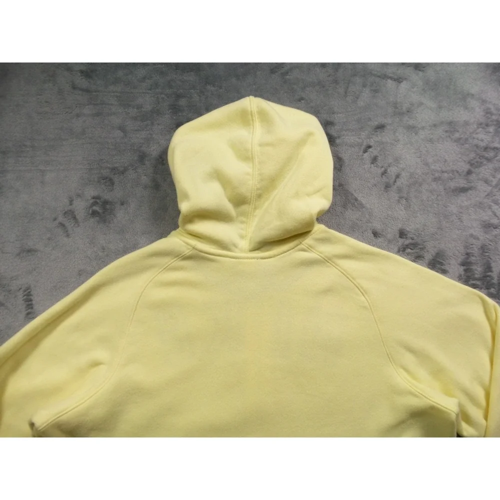 Nike Sweatshirt Womens Size M (8-10) Yellow Full Zip Hooded Pockets‎ Y2K Tag